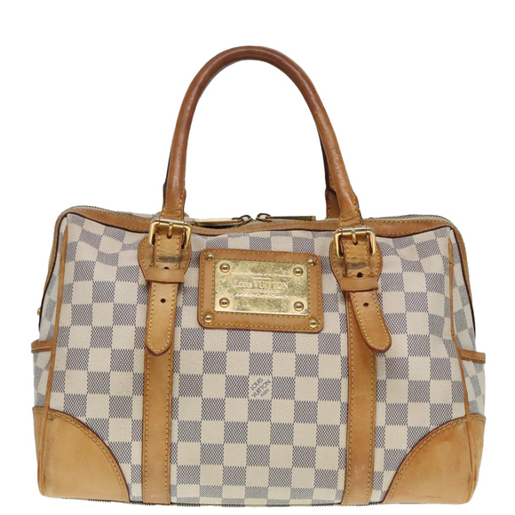 LOUIS VUITTON Damier Azur Berkeley Hand Bag N52001 LV Auth 90984 - Picture 13 of 16